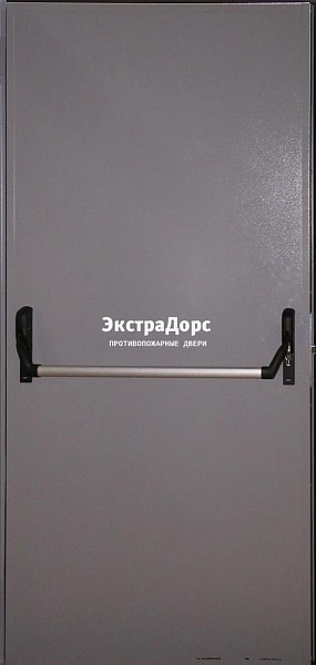 Глухая противопожарная дверь серая с антипаникой в Звенигороде  купить