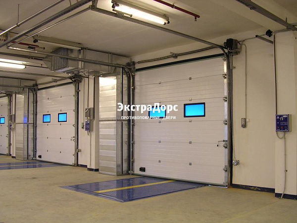 Подъемные автоматические противопожарные ворота с окнами в Звенигороде  купить