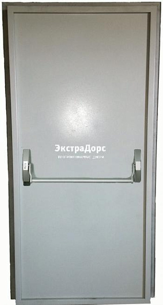 Входная противопожарная дверь металлическая утепленная металлическая глухая белая с антипаникой в Звенигороде  купить