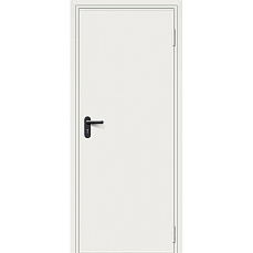 Распашная дверь огнестойкая однопольная с порошковым напылением белая