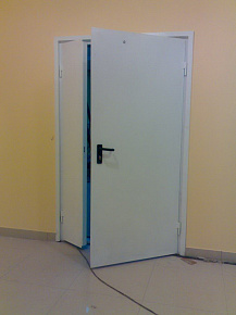 Огнезащитная дверь две створки в офисе